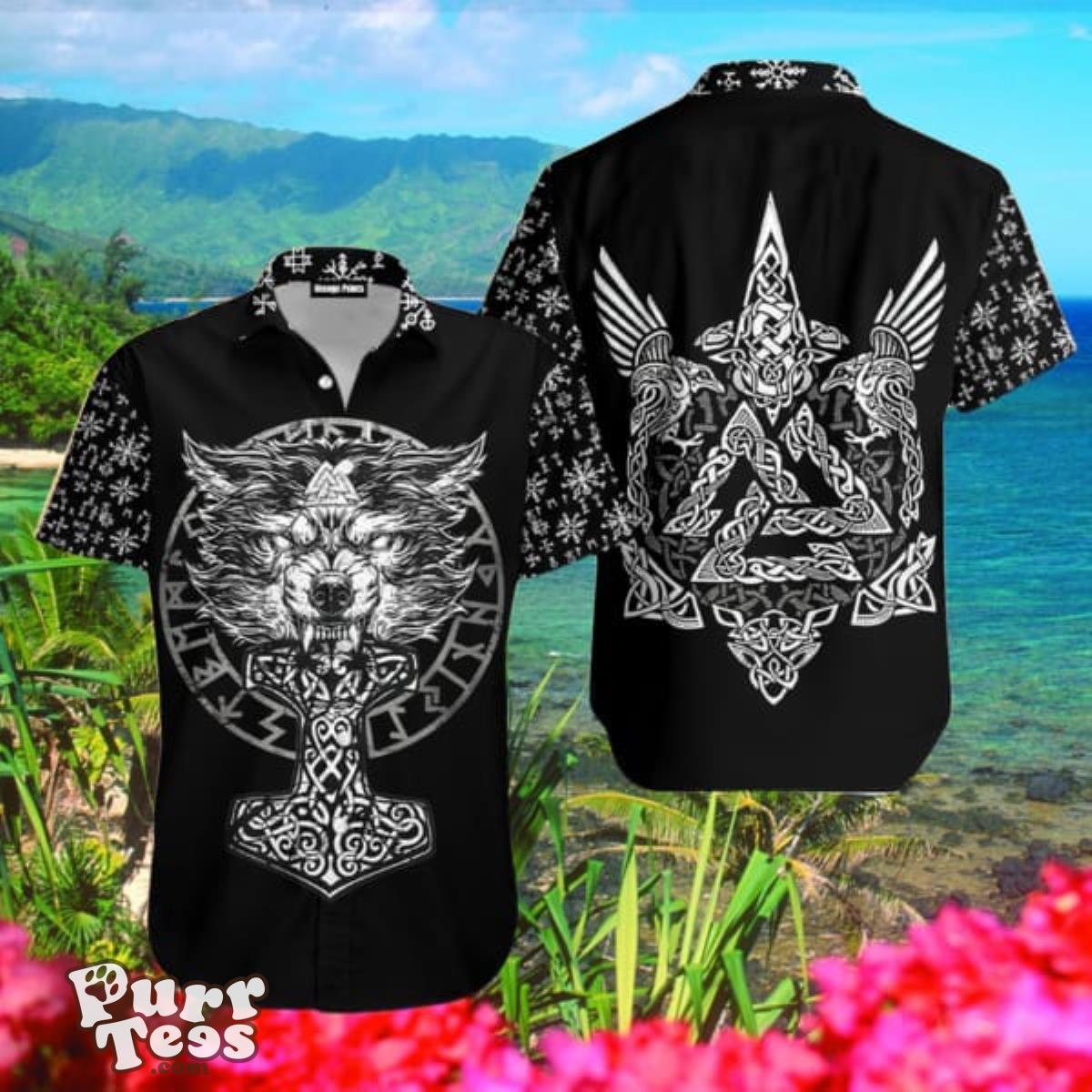 White Fenrir Viking Hawaiian Shirt Best Gift For Men Women Product Photo 1