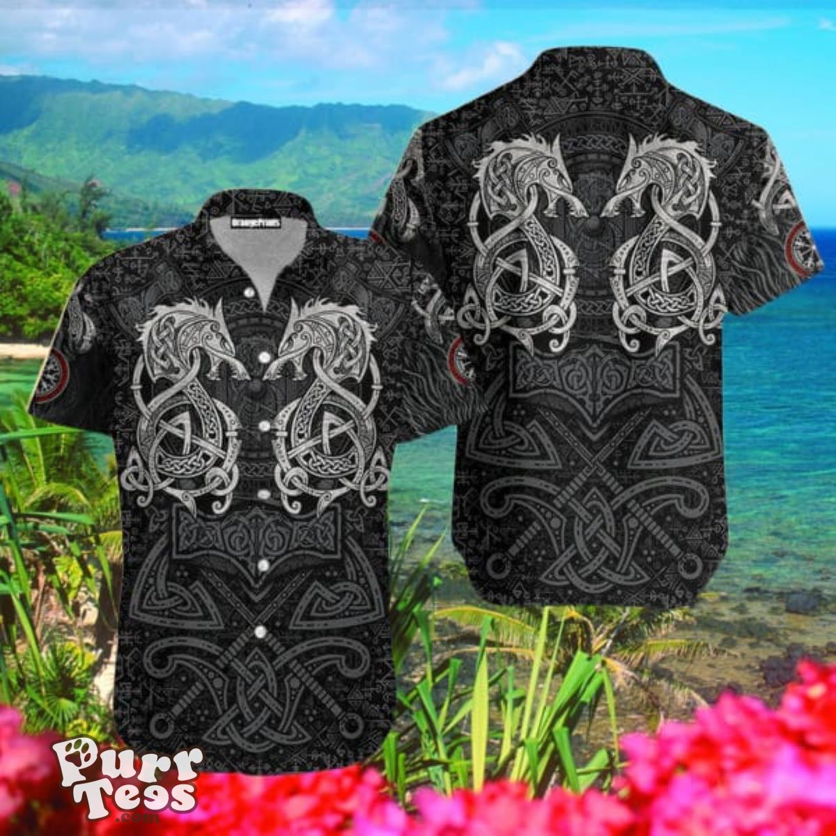 White Fenrir Wolf Viking Hawaiian Shirt Best Gift For Men Women Product Photo 1