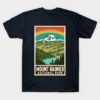 A Vintage Travel Art of the Mount Rainier National Park - Washington - US T-Shirt - T-Shirt - Black