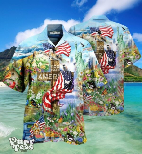 America God Bless Flowers Garden Edition Hawaiian Shirt Best Gift For Men And Women Product Photo 1