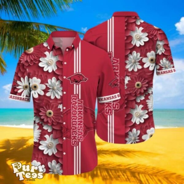 Arkansas Razorbacks NCAA Flower Hawaii Shirt For Men & Women Best Gift And Tshirt For Fans Product Photo 1
