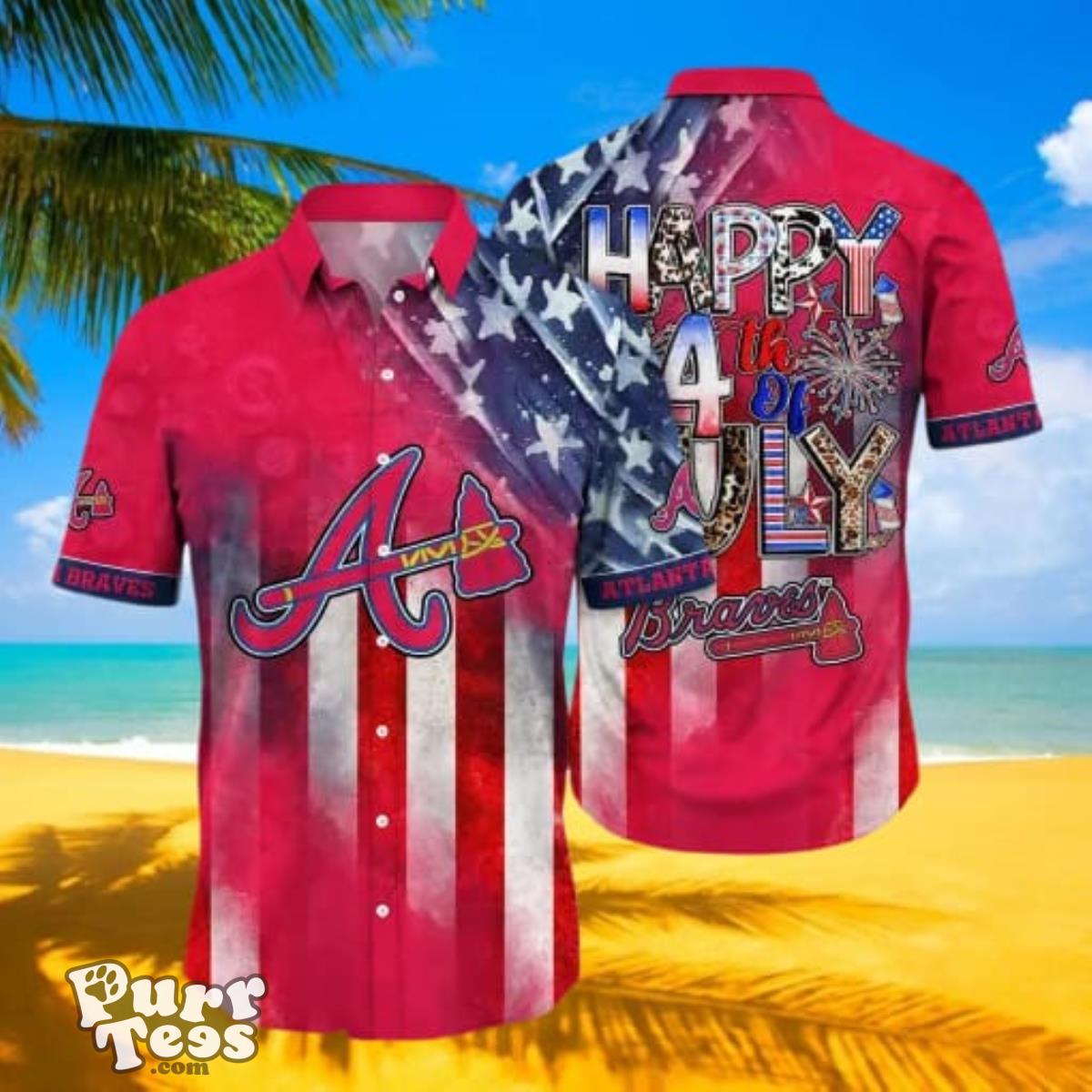 Atlanta Braves MLB Hawaii Shirt For Men & Women Best Gift Independence Day Product Photo 1