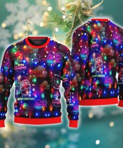 Christmas Bright Neon Lighting Ugly Christmas Sweater - Sweater - Full