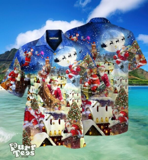 Christmas Up On Rooftop Santa’s Busiest Night Edition Hawaiian Shirt Best Gift For Men And Women Product Photo 1