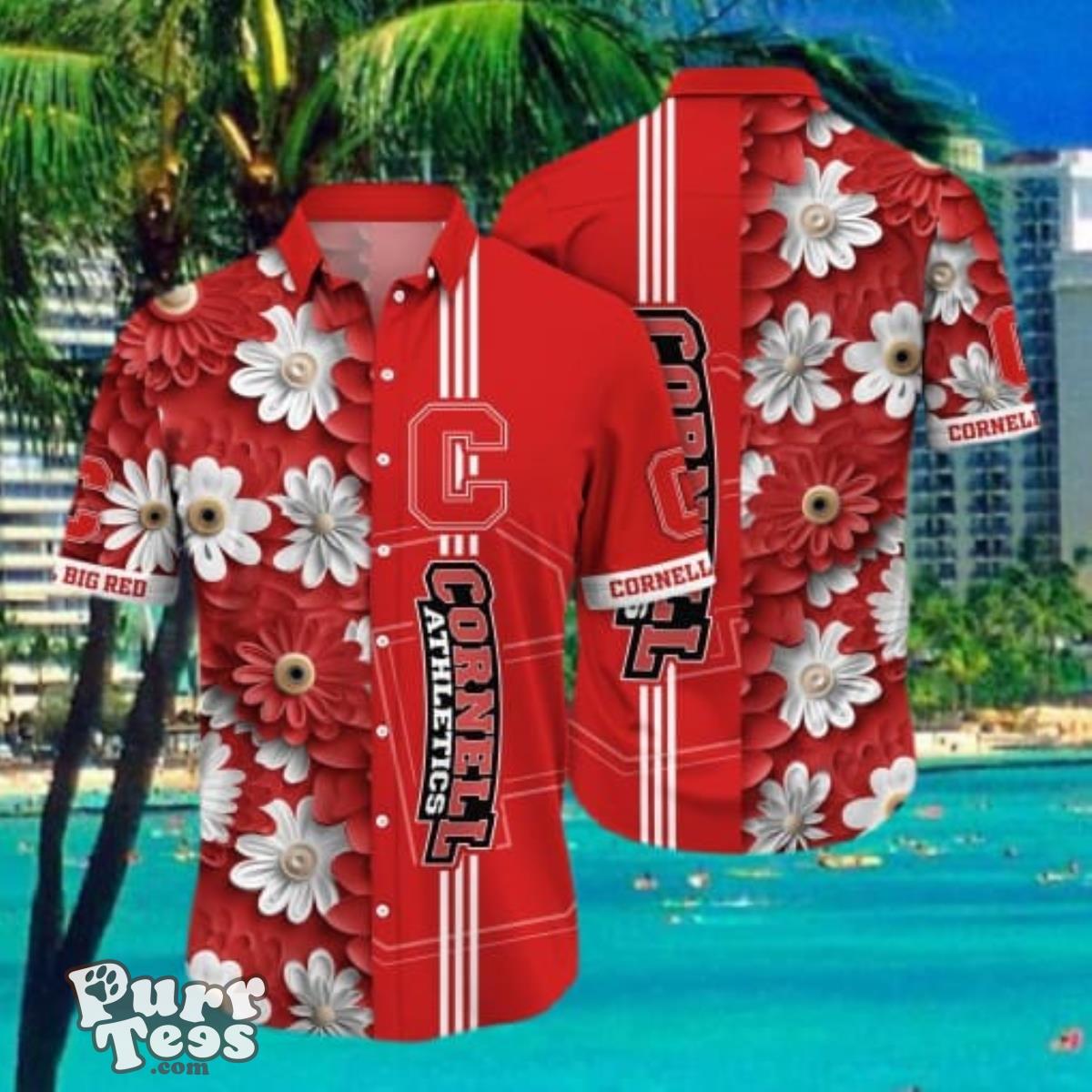 Cornell Big Red NCAA Flower Hawaii Shirt Style Gifts Product Photo 1