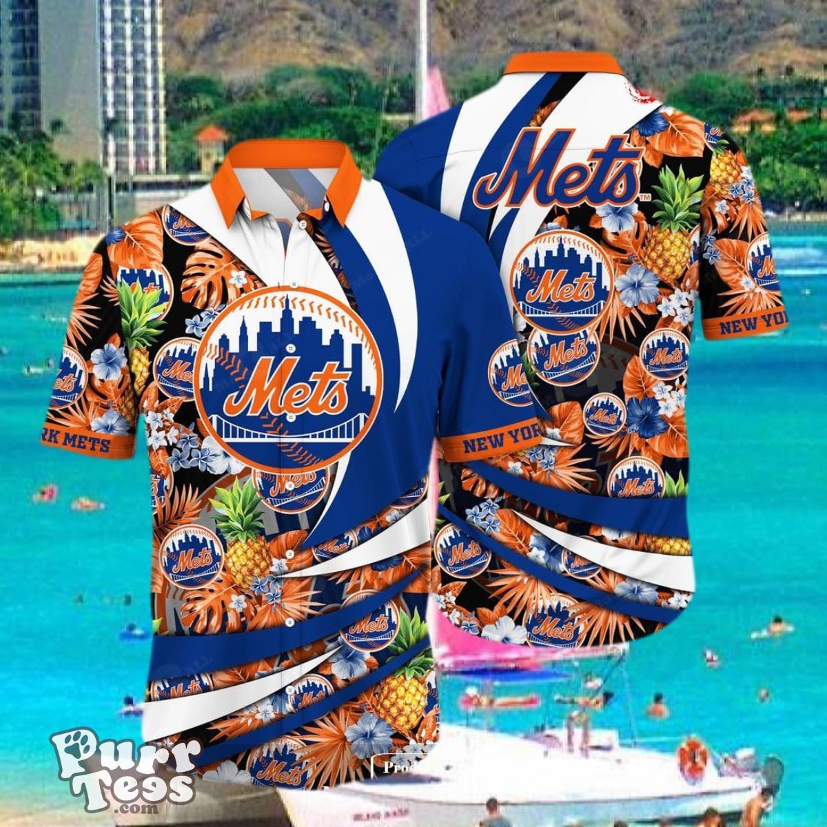 Custom Name New York Mets MLB Hawaiian Shirt Style Gift Product Photo 1