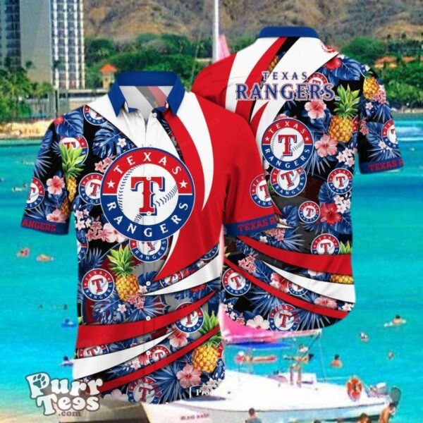 Custom Name Texas Rangers MLB Hawaiian Shirt Style Gift Product Photo 1