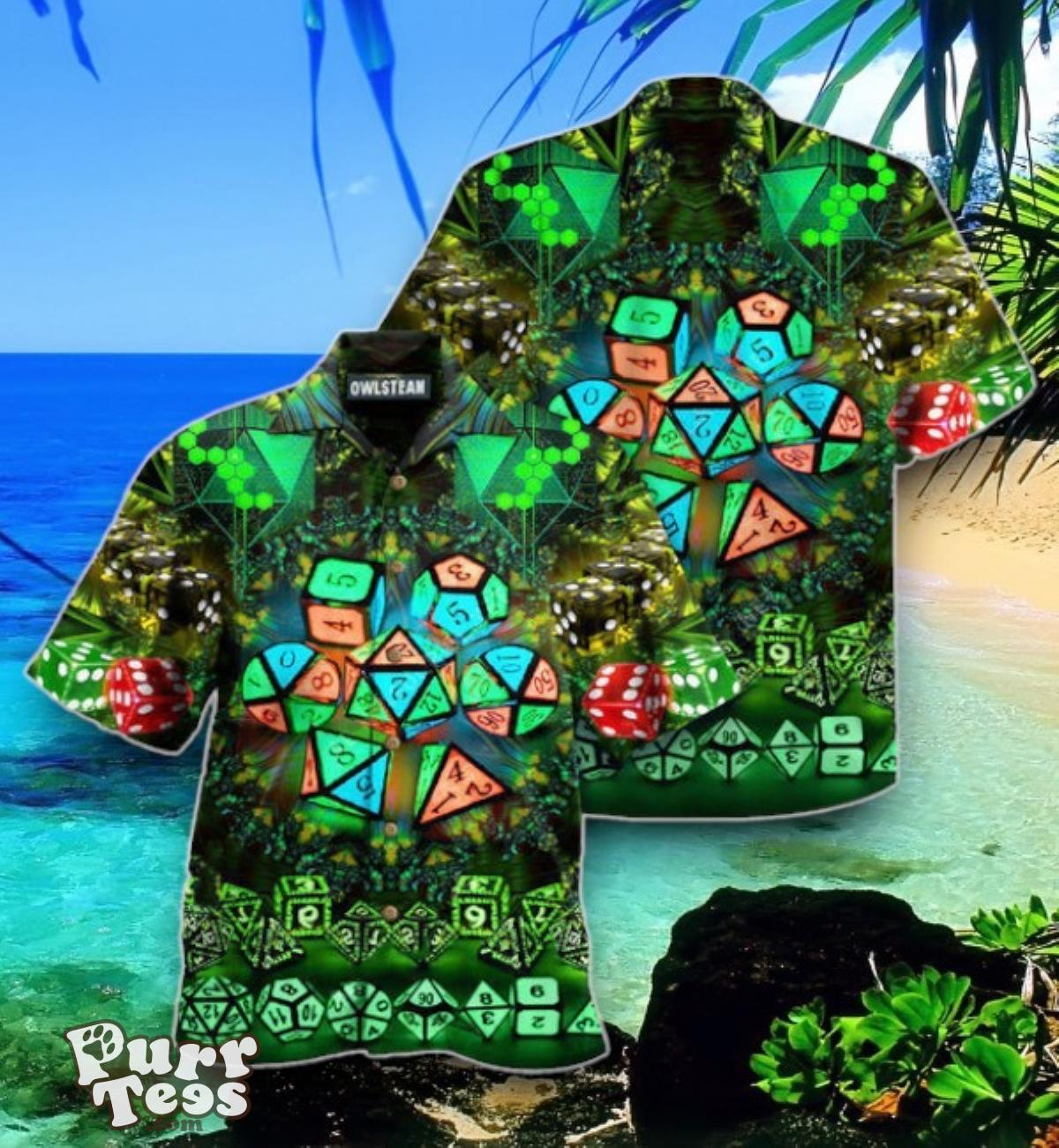 D20 Glowing Kaleidoscope Dice Edition Hawaiian Shirt Best Gift Product Photo 1