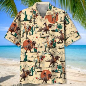 Dinosaur Desert Hawaiian Shirt - Hawaiian Shirt - Full
