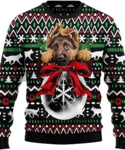 Dog Christmas Ugly Sweater For Men Women - Sweater - Full