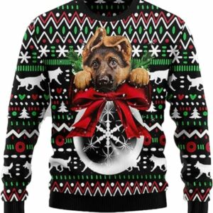 Dog Christmas Ugly Sweater For Men Women - Sweater - Full
