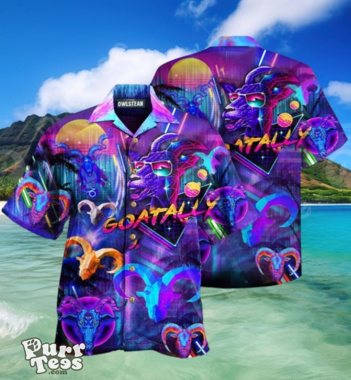 Goat Goatally Purple Edition Hawaiian Shirt Best Gift For Men And Women Product Photo 1