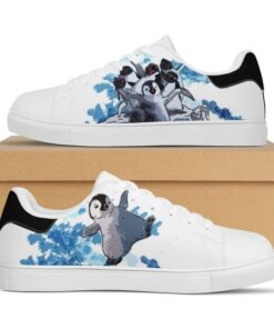 Happy Feet Penguin Low Top Canvas For Fans - Men's Shoes - White
