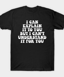 I Can Explain it To You But I Cant Understand it For You Funny T-Shirt - T-Shirt - Black