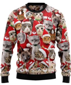 Lovely Cats Ugly Christmas Sweater - Sweater - Full