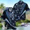 Tennessee Titans NFL Football With Tropical Flower Pattern Hawaiian Shirt Unique Gift For Fans Product Photo 1