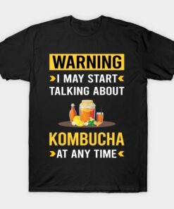 Warning Kombucha Booch T-Shirt - T-Shirt - Black