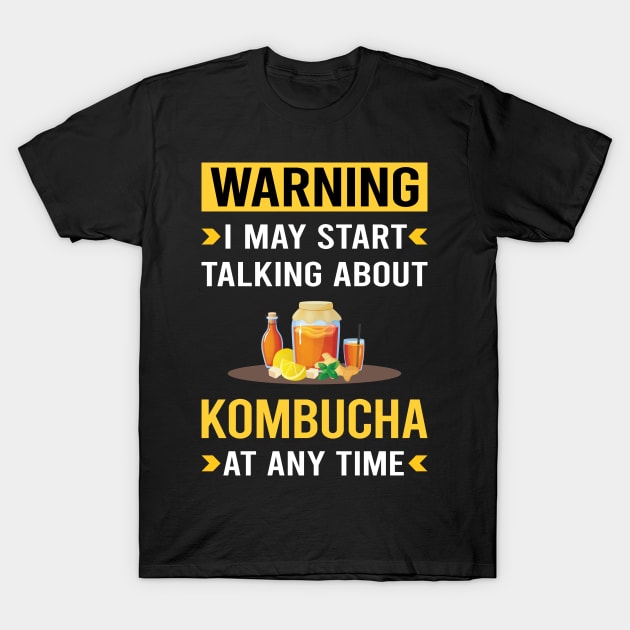 Warning Kombucha Booch T-Shirt style: T-Shirt, color: Black