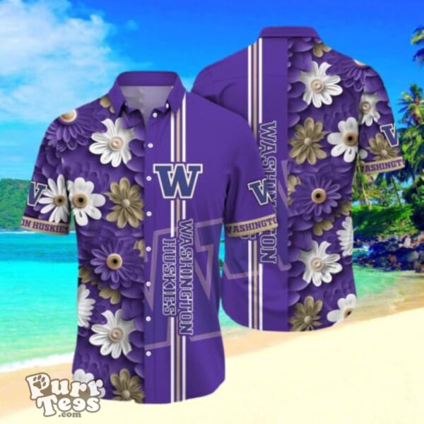 Washington Huskies NCAA Flower Hawaii Shirt For Men And Women Impressive Gift Product Photo 1