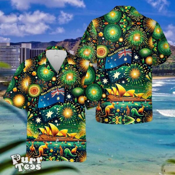 Australia Day With Firework Hawaiian Shirt Unique Gift For Men And Women Product Photo 1