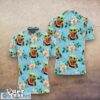 Baby Yoda Hugging Watermelons Seamless Tropical Colorful Flowers On Teal Polo Shirts Style Gift Product Photo 1
