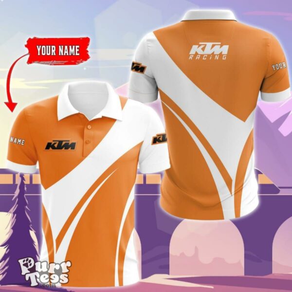 KTM Racing Custom Name Polo Shirt Style Gift Product Photo 1