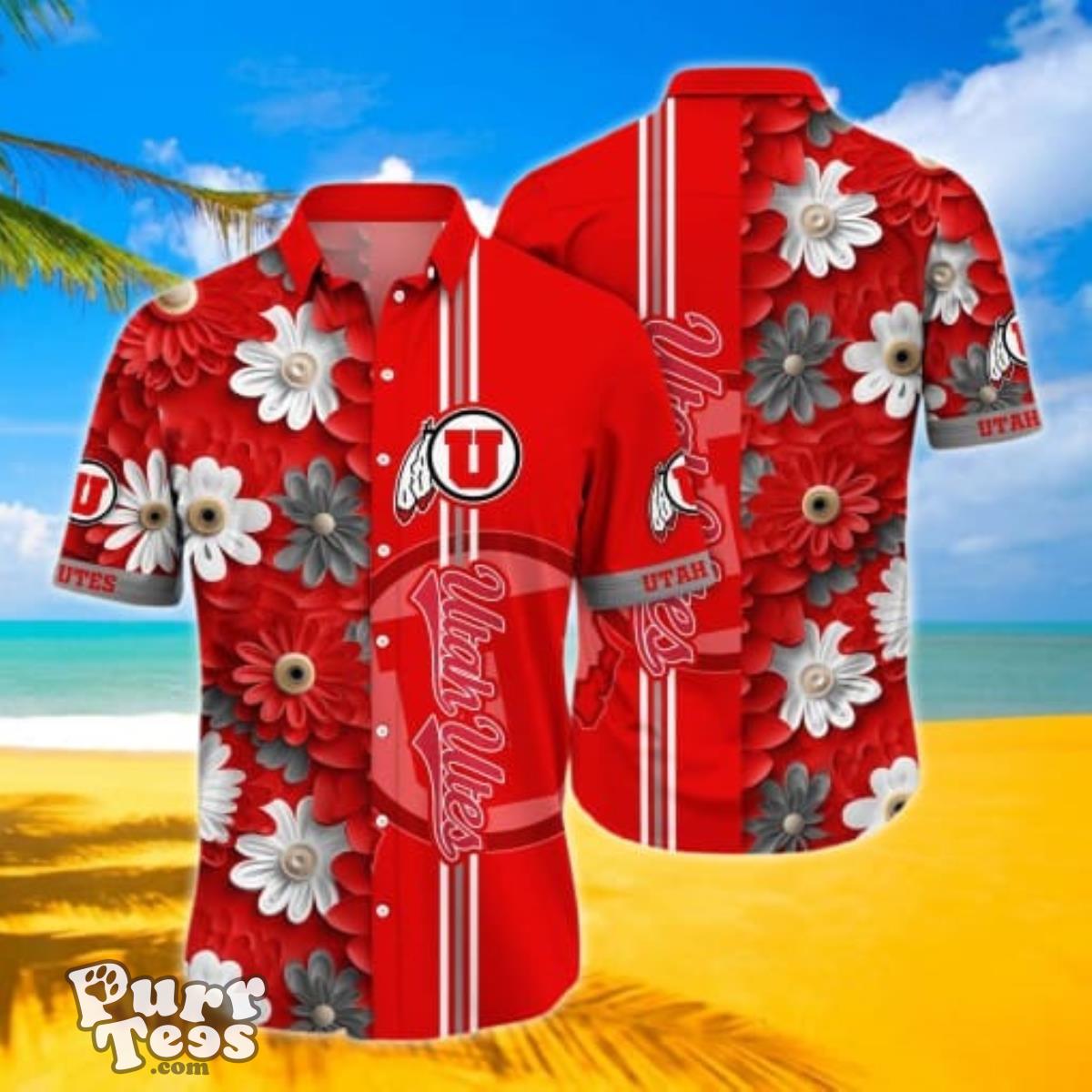 Utah Utes NCAA Flower Hawaii Shirt Unique Gift For Men And Women Product Photo 1
