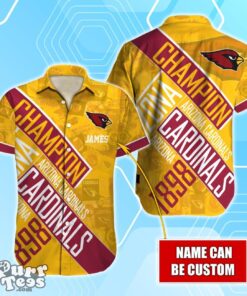 Arizona Cardinals NFL Champion Hawaiian Shirt Custom Name Product Photo 1