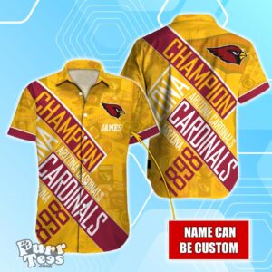 Arizona Cardinals NFL Champion Hawaiian Shirt Custom Name Product Photo 1