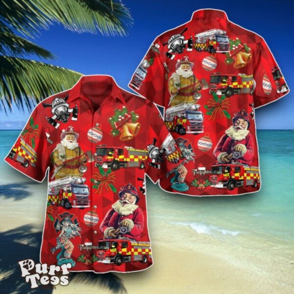 Bedfordshire Fire And Rescue Service Christmas Hawaiian Shirt Best Gift Product Photo 1