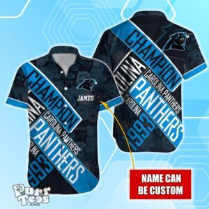 Carolina Panthers NFL Champion Hawaiian Shirt Custom Name Product Photo 1