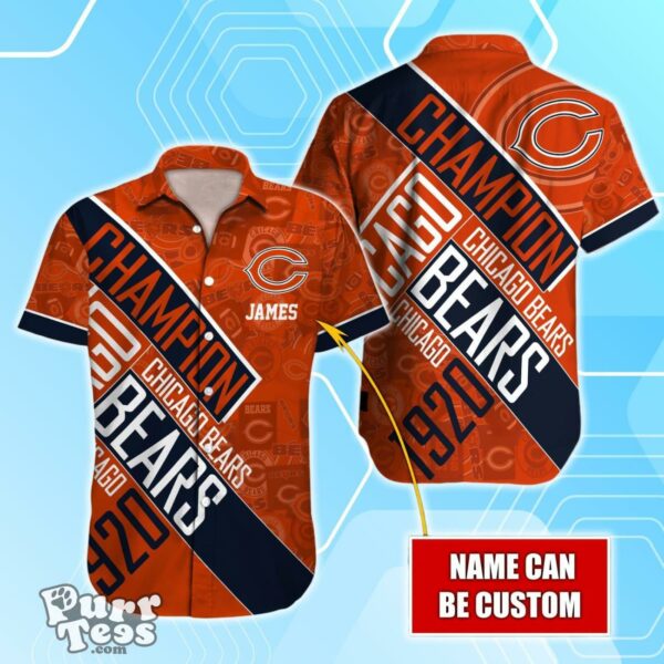 Chicago Bears NFL Champion Hawaiian Shirt Custom Name Product Photo 1