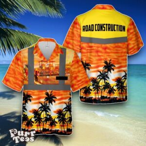 Custom Name Road Construction Tropical Hawaiian Shirt Best Gift Product Photo 1