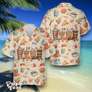 Fall Coffee Drink Autumn Hawaiian Shirt Best Gift Product Photo 1