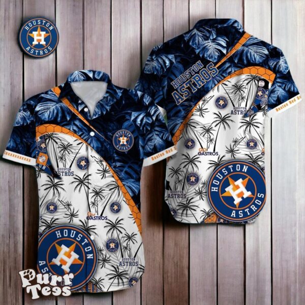 Houston Astros MLB Tropical Pattern Hawaiian Shirt Best Gift For Fans Product Photo 1