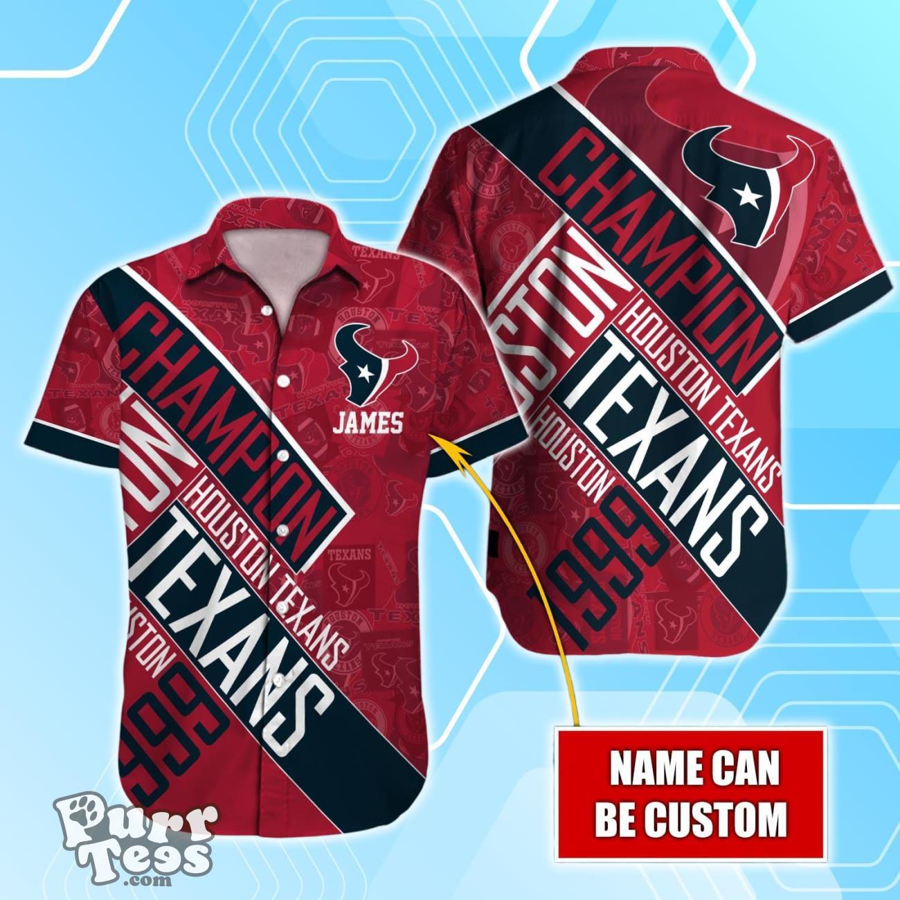 Houston Texans NFL Champion Hawaiian Shirt Custom Name Product Photo 1