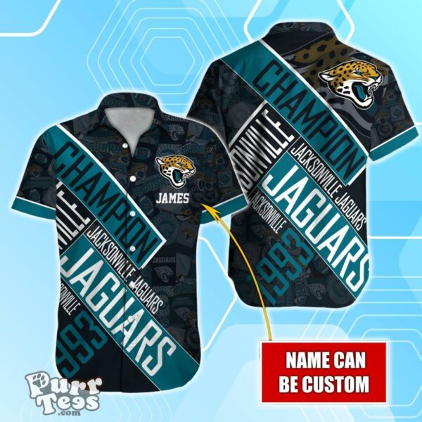 Jacksonville Jaguars NFL Champion Hawaiian Shirt Custom Name Product Photo 1