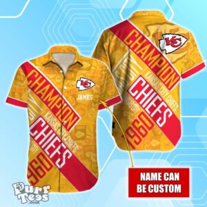 Kansas City Chiefs NFL Champion Hawaiian Shirt Custom Name Product Photo 1