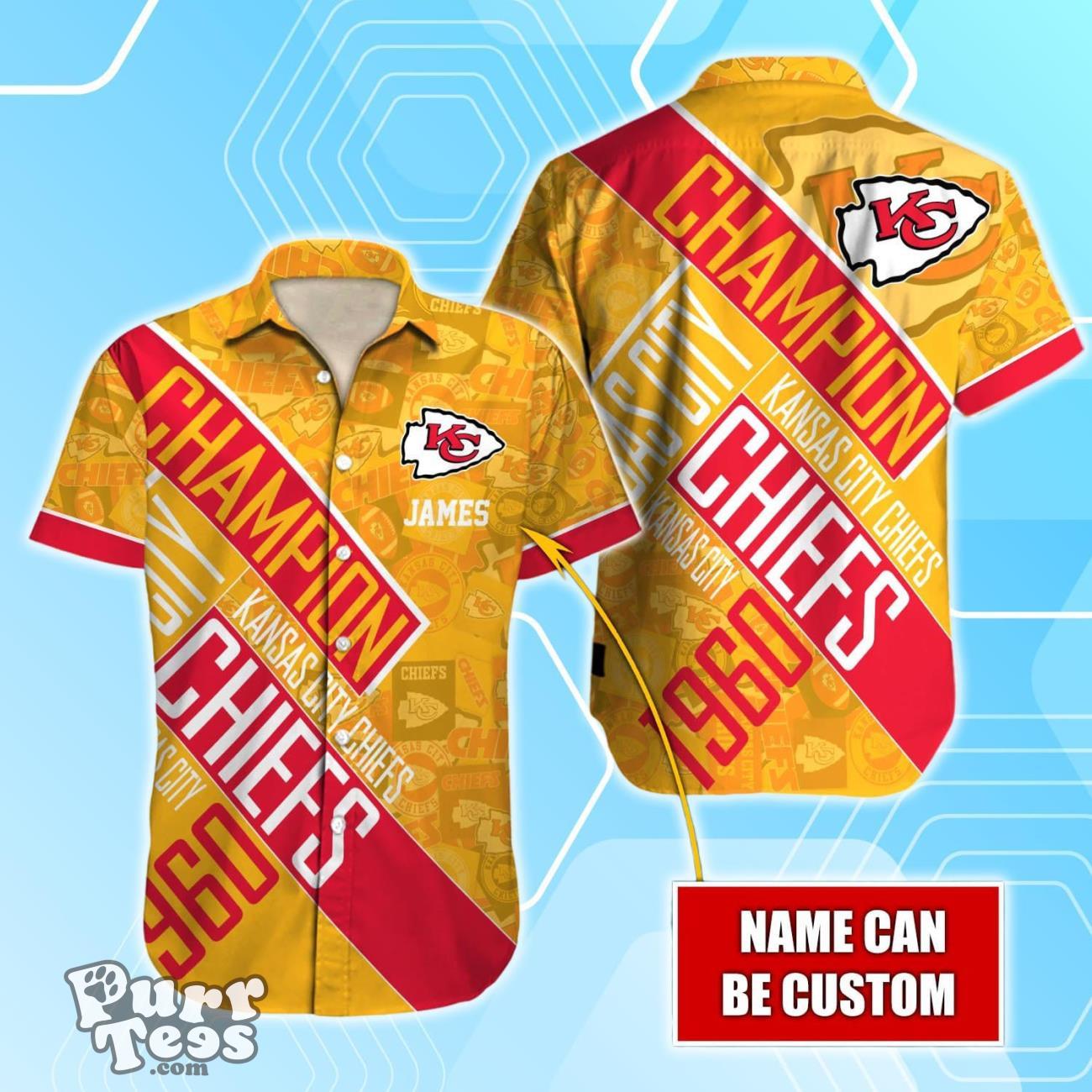 Kansas City Chiefs NFL Champion Hawaiian Shirt Custom Name Product Photo 1