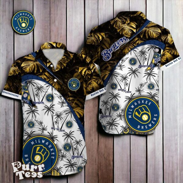 Milwaukee Brewers MLB Tropical Pattern Hawaiian Shirt Best Gift For Fans Product Photo 1