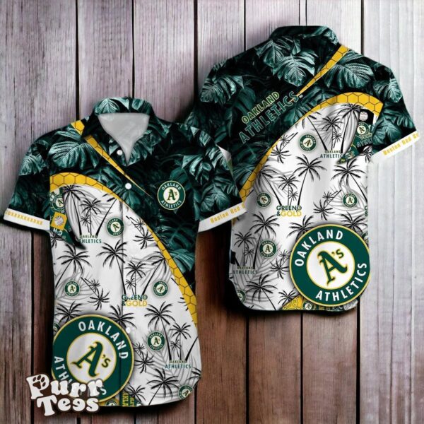 Oakland Athletics MLB Tropical Pattern Hawaiian Shirt Best Gift For Fans Product Photo 1