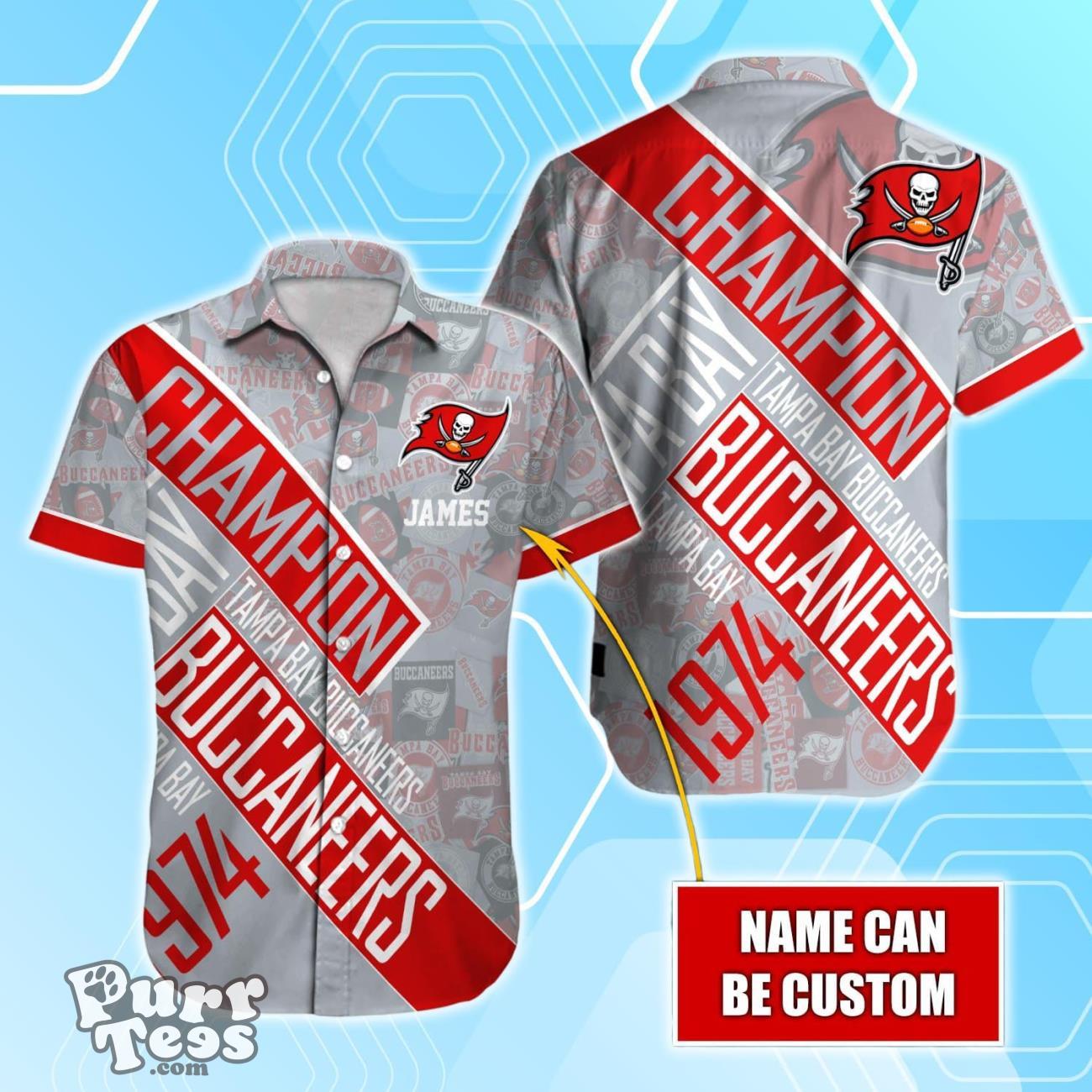 Tampa Bay Buccaneers NFL Champion Hawaiian Shirt Custom Name Product Photo 1