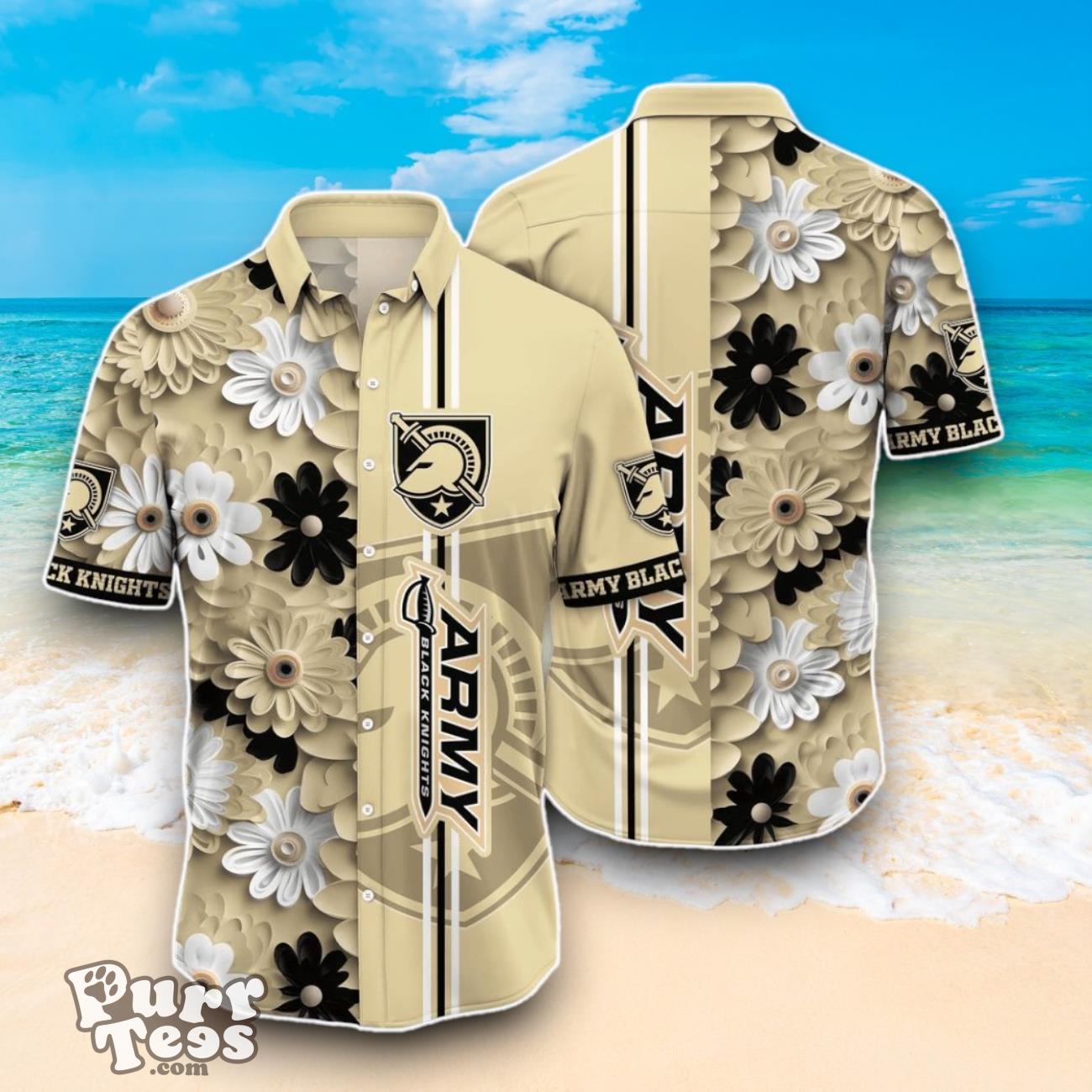 Army Black Knights NCAA3 Flower Hawaiian Shirt Best Design For Fans Product Photo 1