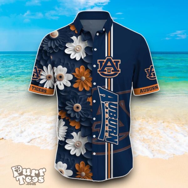 Auburn Tigers NCAA1 Flower Hawaiian Shirt Best Design For Fans Product Photo 2