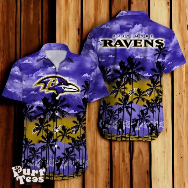 Baltimore Ravens NFL Hawaiian Shirt 3D Tropical Trending For Fans Product Photo 1