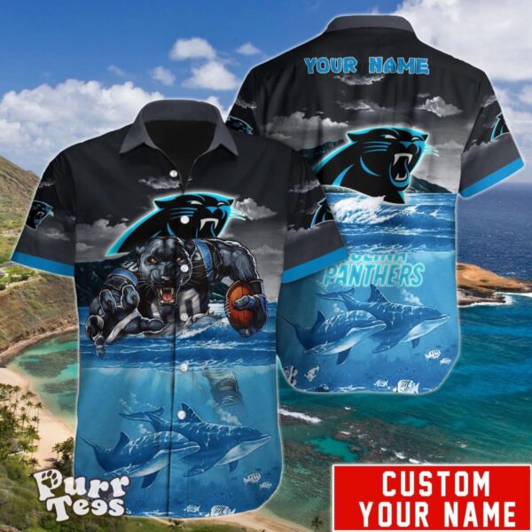 Carolina Panthers NFL Hawaiian Shirt Custom Name Unique Gift For Men And Women Product Photo 1