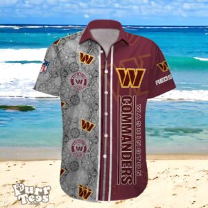 Celebrate Every Game Custom Name Washington Commanders Hawaiian Shirt Product Photo 1