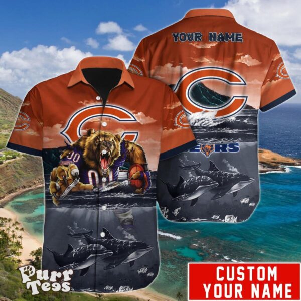 Chicago Bears NFL Hawaiian Shirt Custom Name Unique Gift For Men And Women Product Photo 1