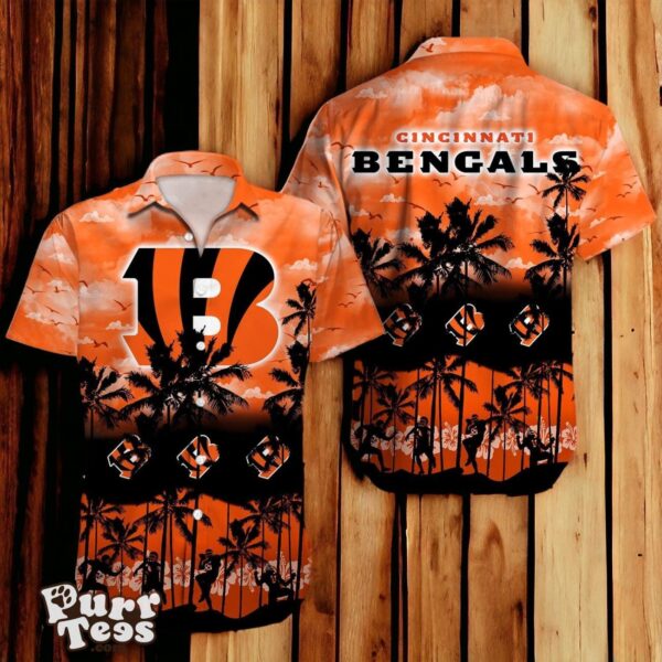 Cincinnati Bengals NFL Hawaiian Shirt 3D Tropical Trending For Fans Product Photo 1
