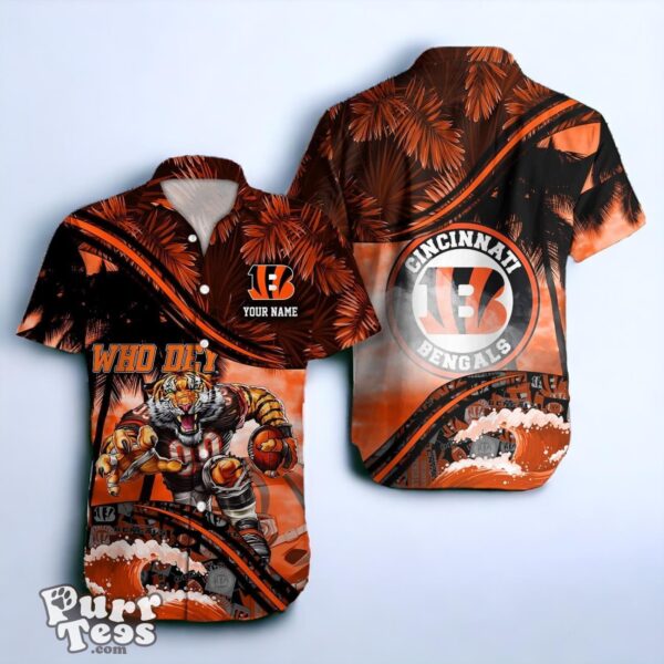 Cincinnati Bengals NFL Hawaiian Shirt Custom Name Best Gift For Fans Product Photo 1